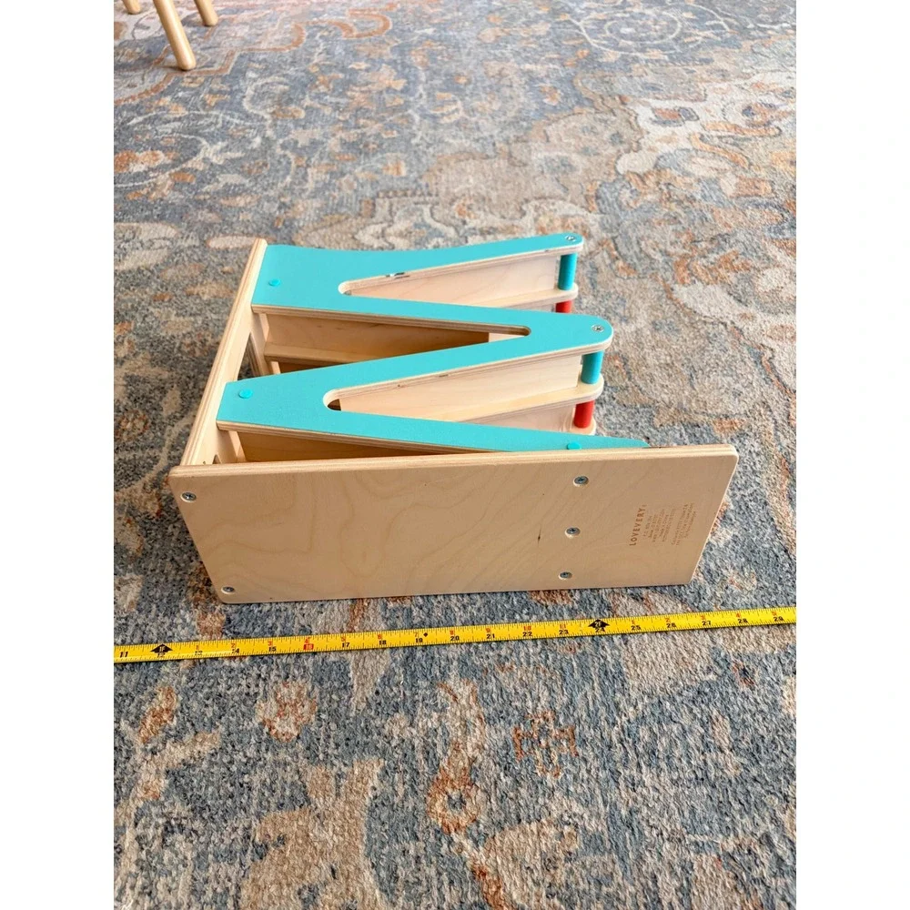LOVEVERY Race & Chase Wooden Ramp Track Montessori Toddler Toy
